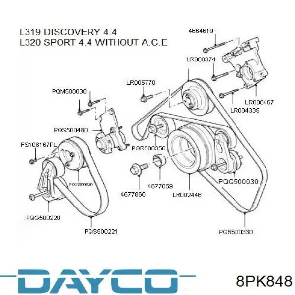 Comprar 8PK848 Dayco Correa trapezoidal