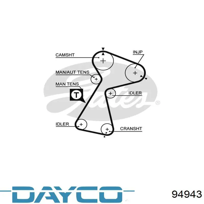 Correa de distribución Dayco 94943 precio, desde 45,32 EUR
