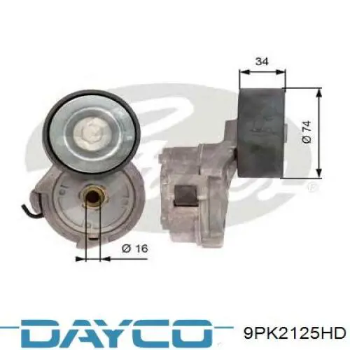 Correa de alternador 9PK2125HD Dayco