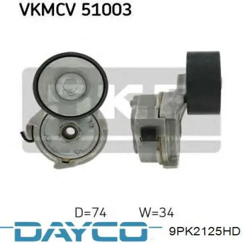 Correa de alternador 9PK2125 Continental/Siemens