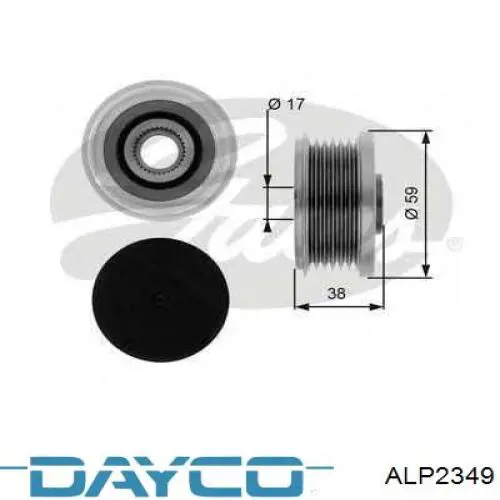 ALP2349 Dayco Rueda libre alternador 