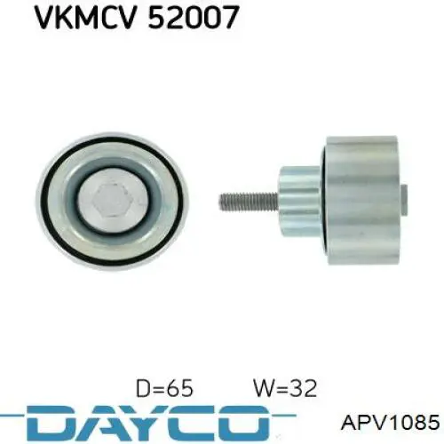 APV1085 Dayco rodillo, correa trapecial poli v