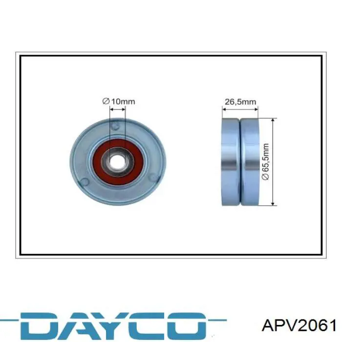 APV2061 Dayco tensor de correa, correa poli v