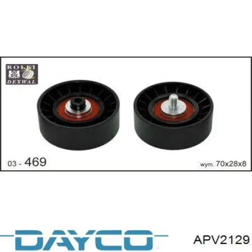 Polea inversión/guía, correa auxiliar servicios Dayco APV2129 precio, desde 17,28 EUR