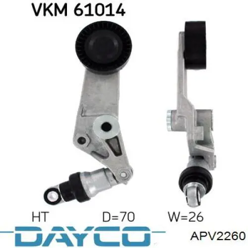 Tensor de la correa trapecial Dayco APV2260 precio, desde 88,07 EUR