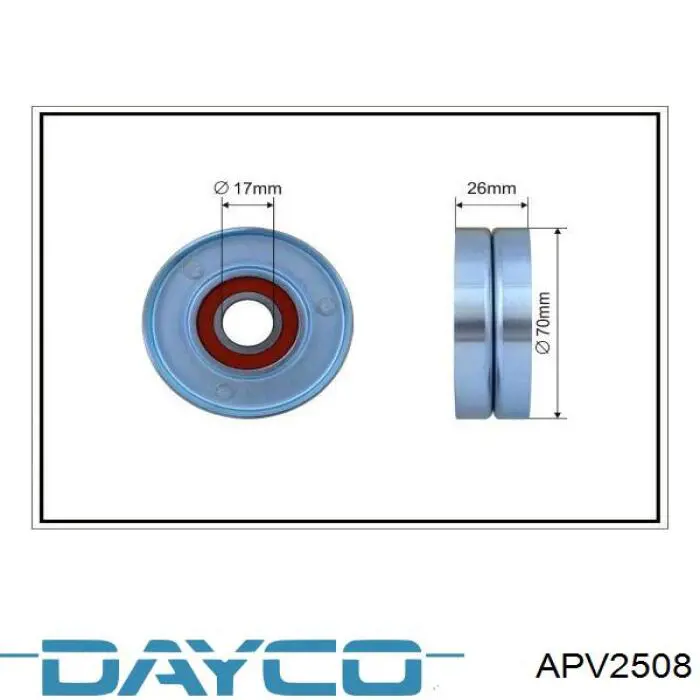 APV2508 Dayco tensor de correa poli v