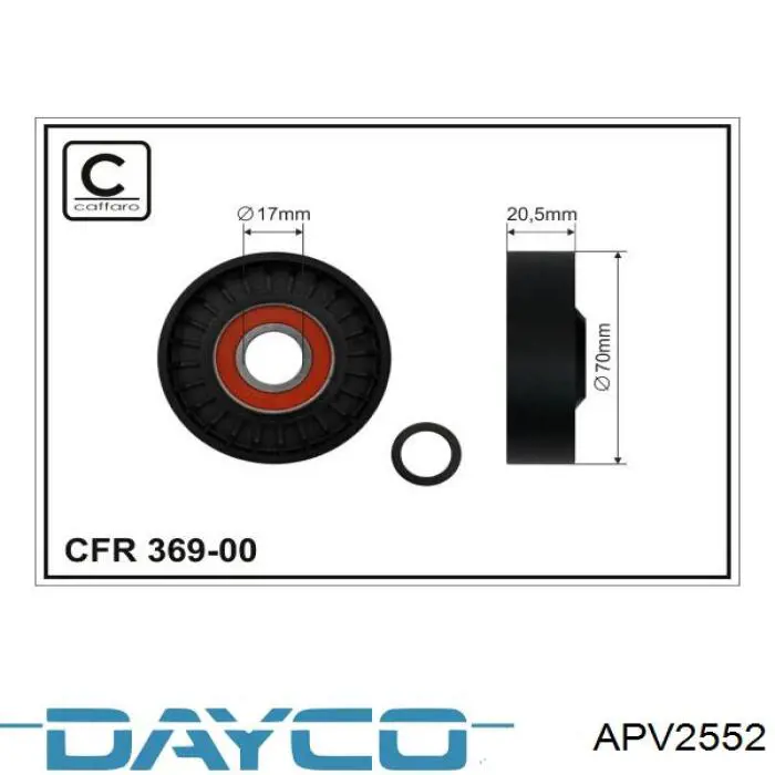 APV2552 Dayco tensor de correa poli v