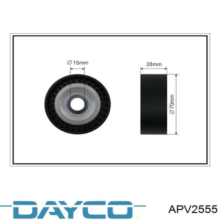 Tensor de correa poli V APV2555 Dayco