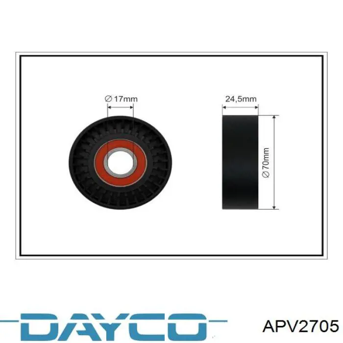 APV2705 Dayco tensor de correa, correa poli v