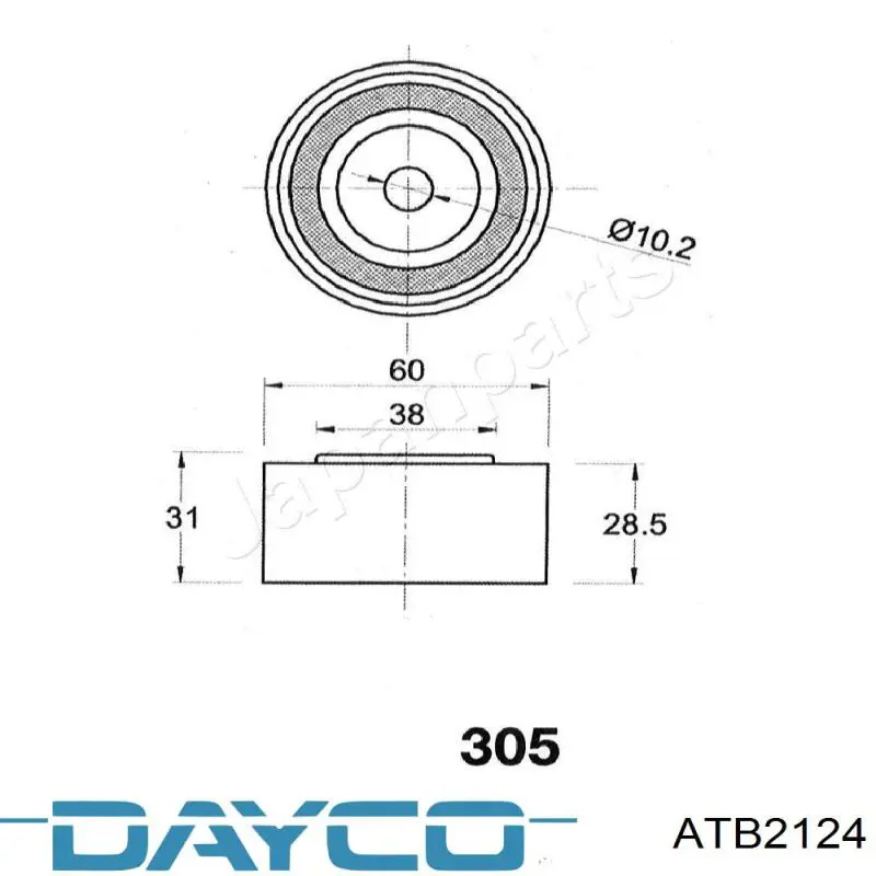Polea inversión/guía, correa auxiliar servicios Dayco ATB2124 precio, desde 113,88 EUR