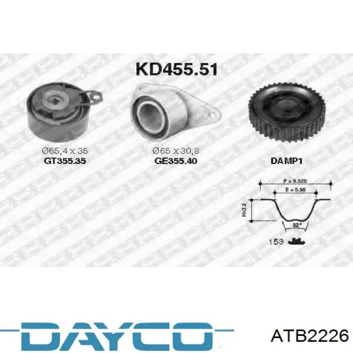 Comprar ATB2226 Dayco Polea correa distribución