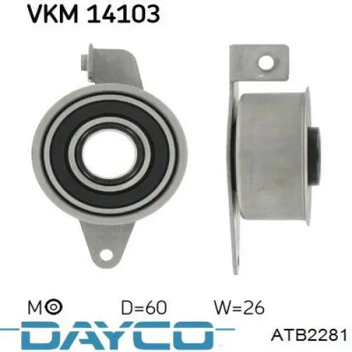 Polea tensora de la correa de la bomba de inyección Dayco ATB2281 precio, desde 14,80 EUR