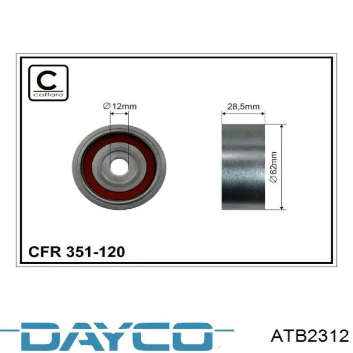 Rodillo intermedio de correa dentada Toyota Corolla E12
