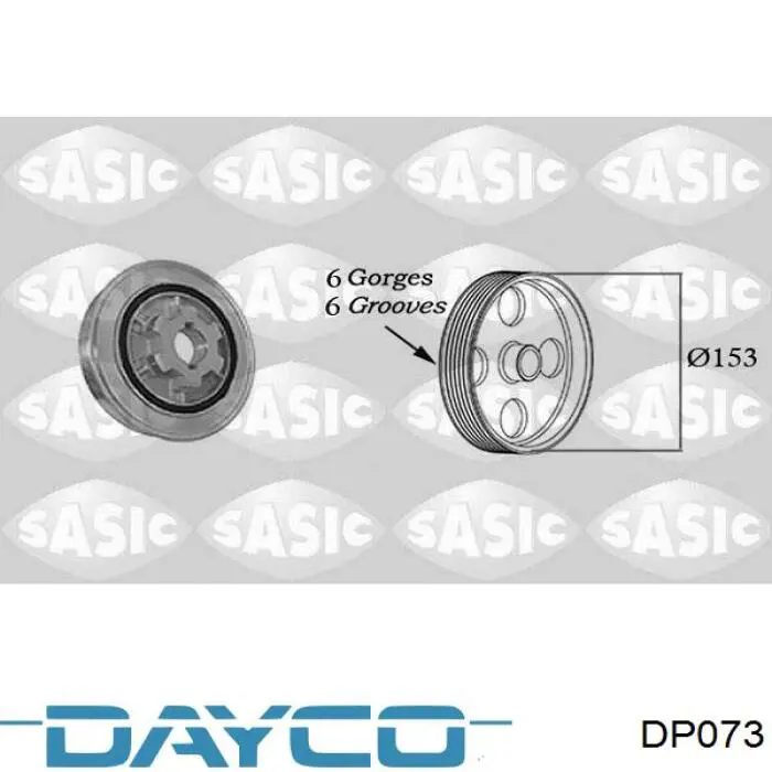 Bomba de agua DP073 Dayco