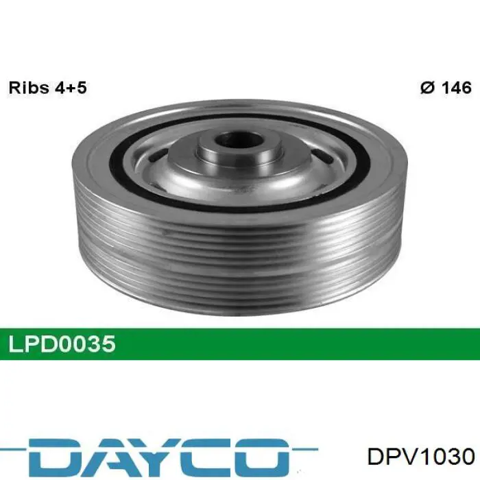 Polea de cigüeñal DPV1030 Dayco