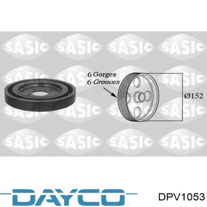 DPV1053 Dayco polea, cigüeñal