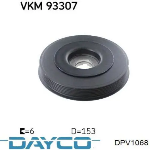 Polea del cigüeñal Dayco DPV1068 precio, desde 61,04 EUR