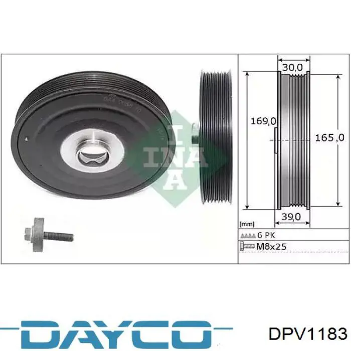 Comprar DPV1183 Dayco La polea del cigüeñal