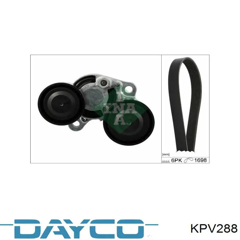 KPV288 Dayco Correa de transmisión, completo
