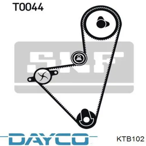 KTB102 Dayco kit de correa de distribución