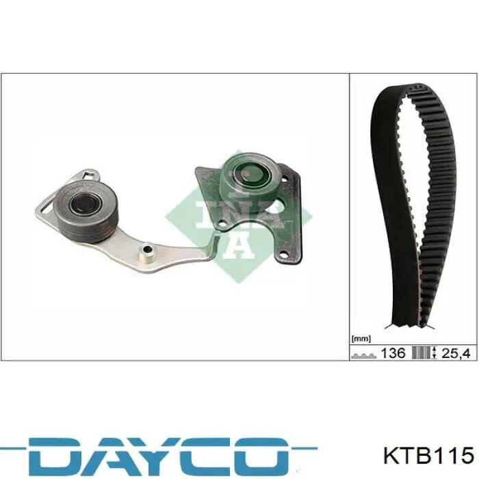 KTB115 Dayco kit de correa de distribución