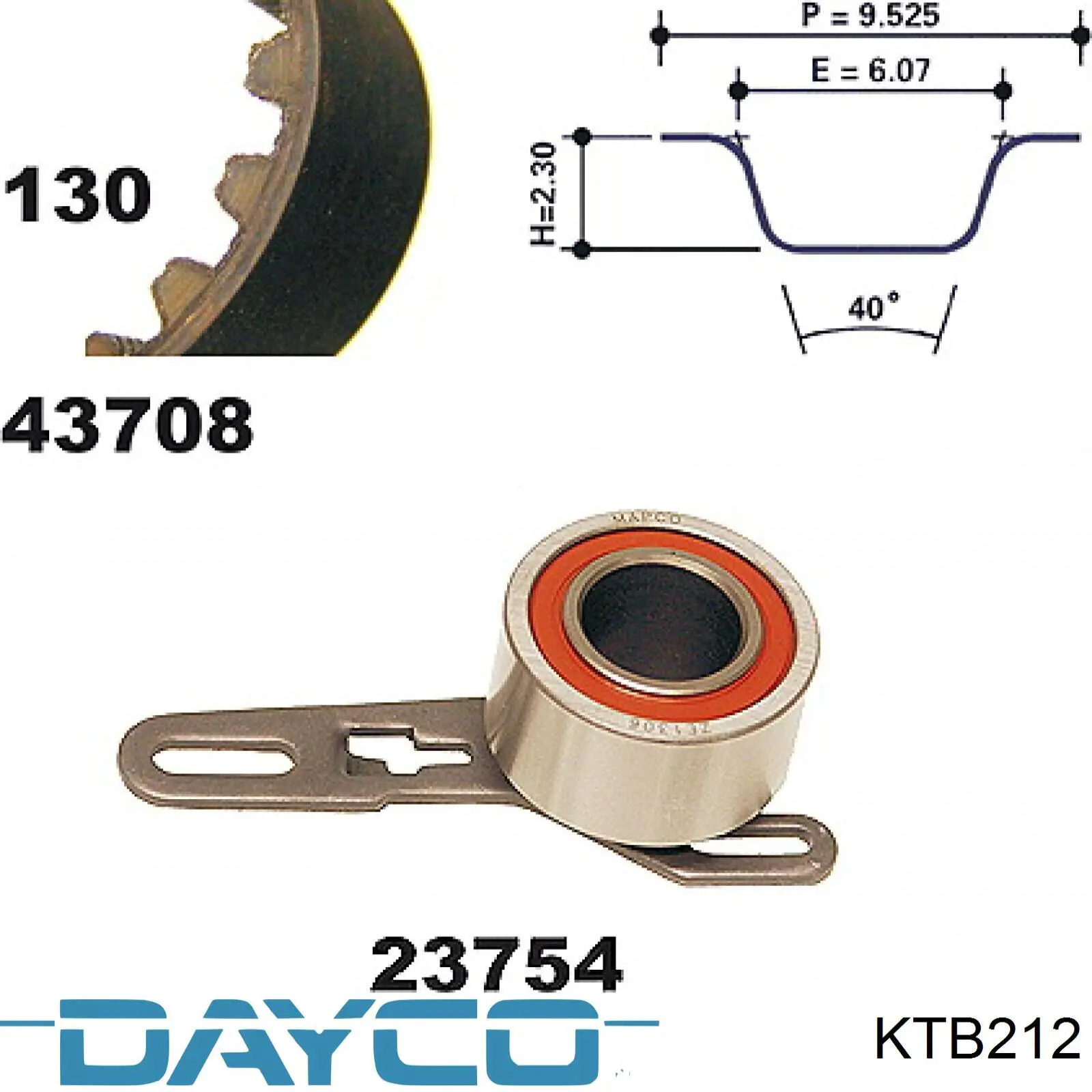 Juego de correas dentadas Dayco KTB212 precio, desde 95,65 EUR