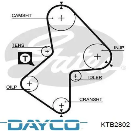 KTB2802 Dayco kit correa de distribución