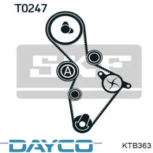 Juego de correas dentadas Dayco KTB363 precio, desde 317,52 EUR