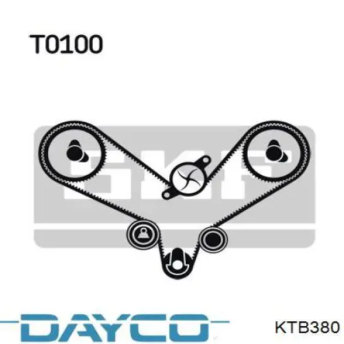 Juego de correas dentadas Dayco KTB380 precio, desde 216,95 EUR