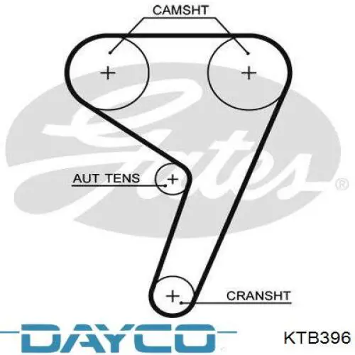 KTB396 Dayco kit correa de distribución