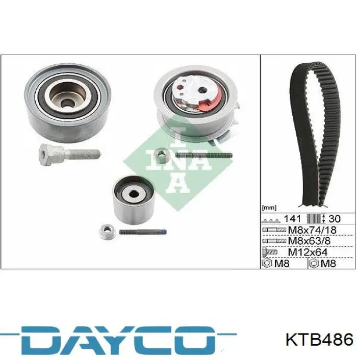 Juego de correas dentadas Dayco KTB486 precio, desde 308,53 EUR