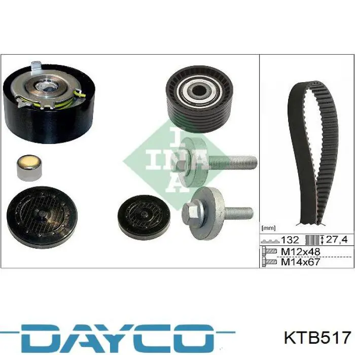 Juego de correas dentadas Dayco KTB517 precio, desde 105,84 EUR