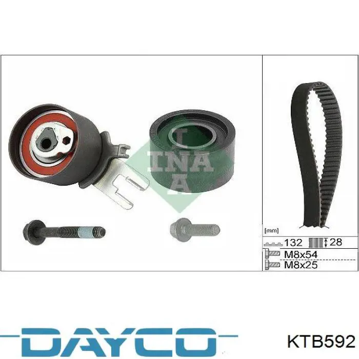 Comprar KTB592 Dayco Kit de correa de distribución