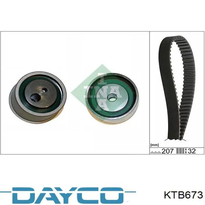 KTB673 Dayco kit correa de distribución