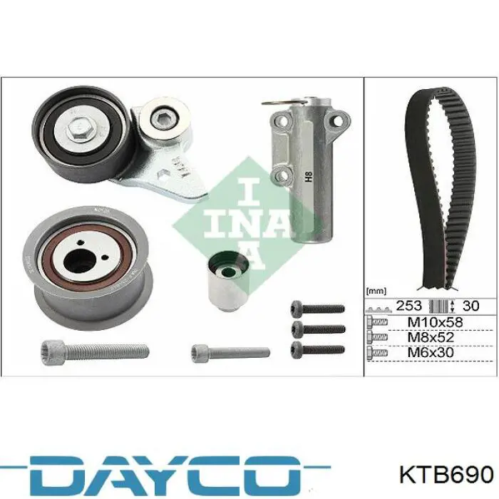 Comprar KTB690 Dayco Kit de correa de distribución