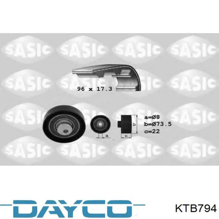 Comprar KTB794 Dayco Kit de correa de distribución