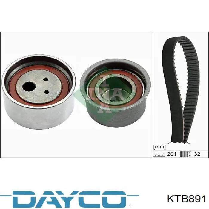 KTB891 Dayco kit correa de distribución