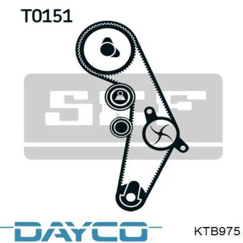 KTB975 Dayco kit correa de distribución