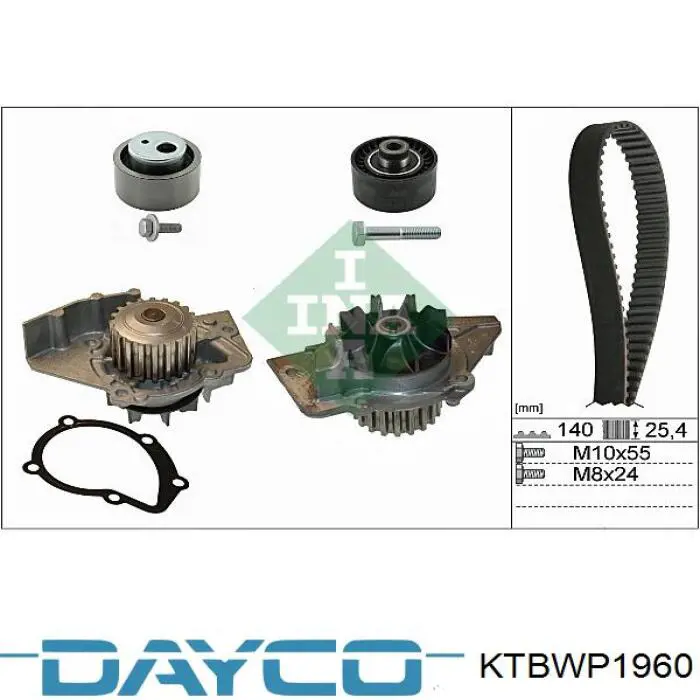 KTBWP1960 Dayco Kit correa de distribución