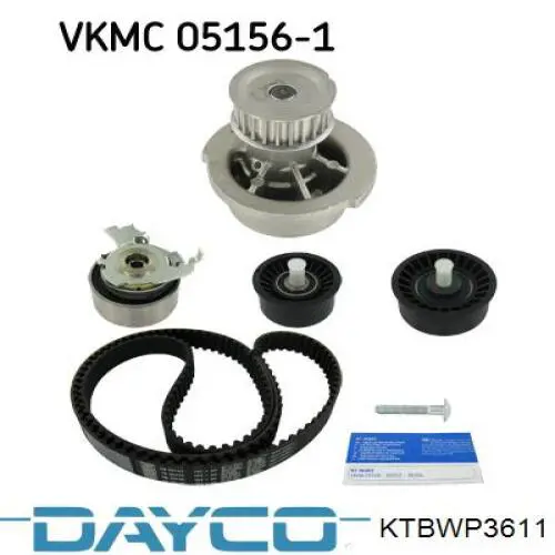 Juego de correas dentadas Dayco KTBWP3611 precio, desde 354,30 EUR