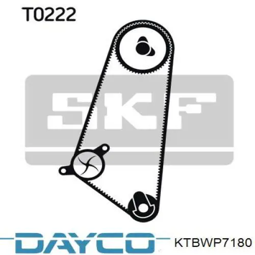 KTBWP7180 Dayco kit de correa de distribución