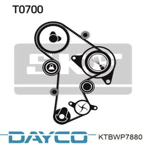 Kit de distribución KTBWP7880 Dayco