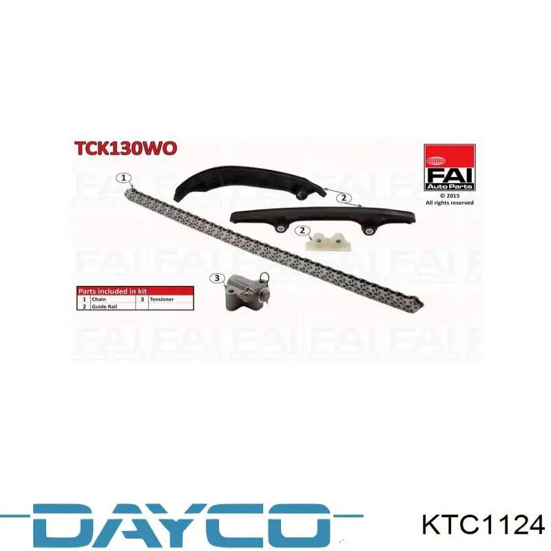 KTC1124 Dayco cadena de distribución superior, kit