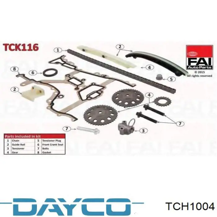 Cadena de distribución TCH1004 Dayco