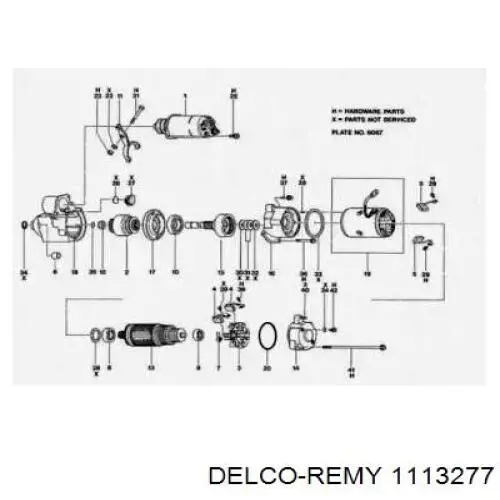 1113277 Delco Remy motor de arranque