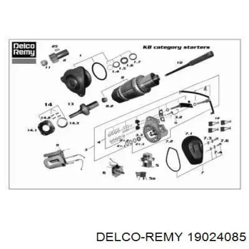 19024085 Delco Remy motor de arranque