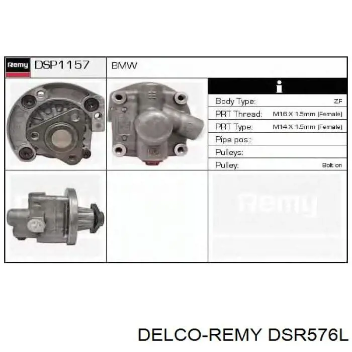 DSR576L Delco Remy cremallera de dirección