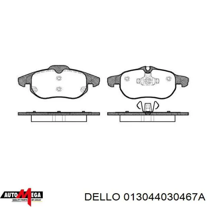 01-3044030467-A Dello/Automega pastillas de freno traseras