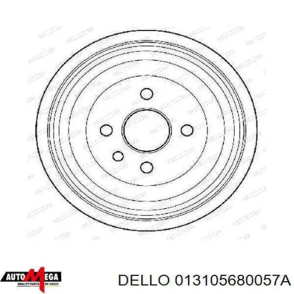 013105680057A Dello/Automega freno de tambor trasero