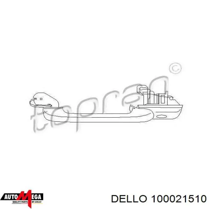 Manija exterior izquierda de puerta delantera 100021510 Dello/Automega